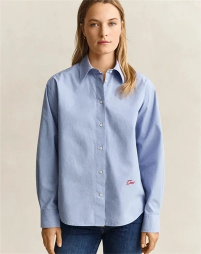 Gant - Relaxed Poplin Skjorte - Misty Lavender